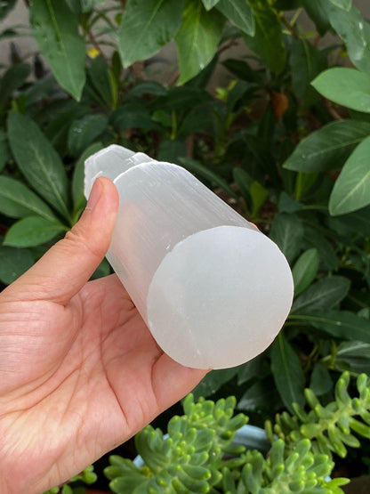 Natural Selenite Charging Tower with Lamp , High-Vibrational Energy Cleanser , Crystal Charging Stand , Crystal Tower , Crystal Energy